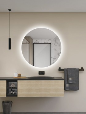 Espejo de baño LED sin cobre 14070cmantivahointerruptor táctil AICA  SANITARIOS